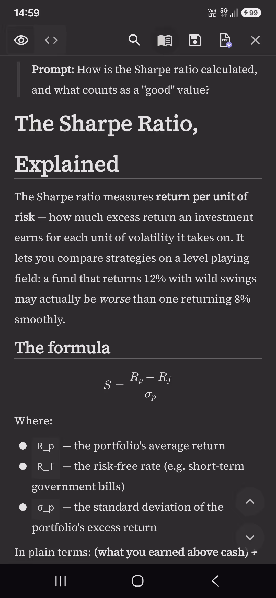AI assistant output saved as Markdown and rendered cleanly in Pilcrow.